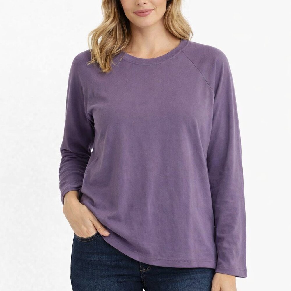 Isaac Mizraha Purple Top Size M Long Sleeve